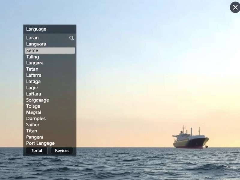 Mangalore Sea Terminal Titan Language Selection Screen - 18 Indian Languages